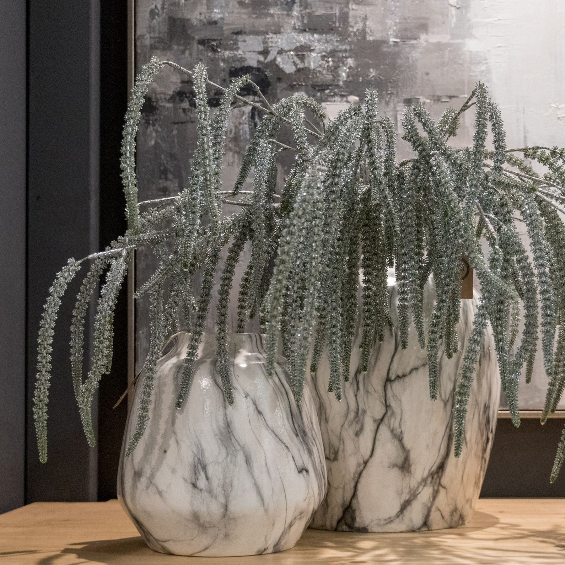 Marble Effect Olpe Vase
