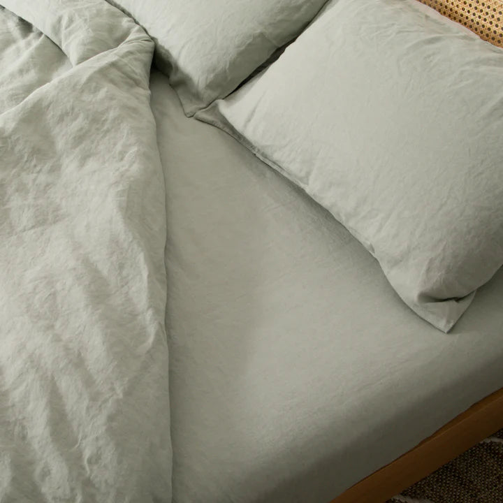 Lenzuolo con angoli in lino naturale al 100% Stone