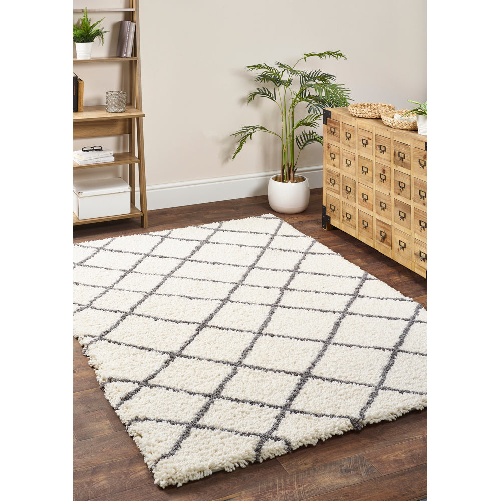 Origins Artisan Diamond White/Grey Rug