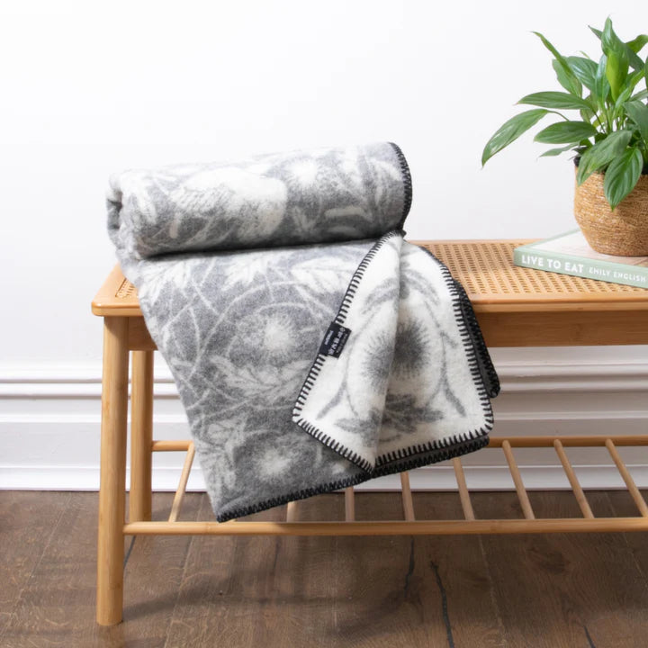 Grey Fine Nature Wool Blanket