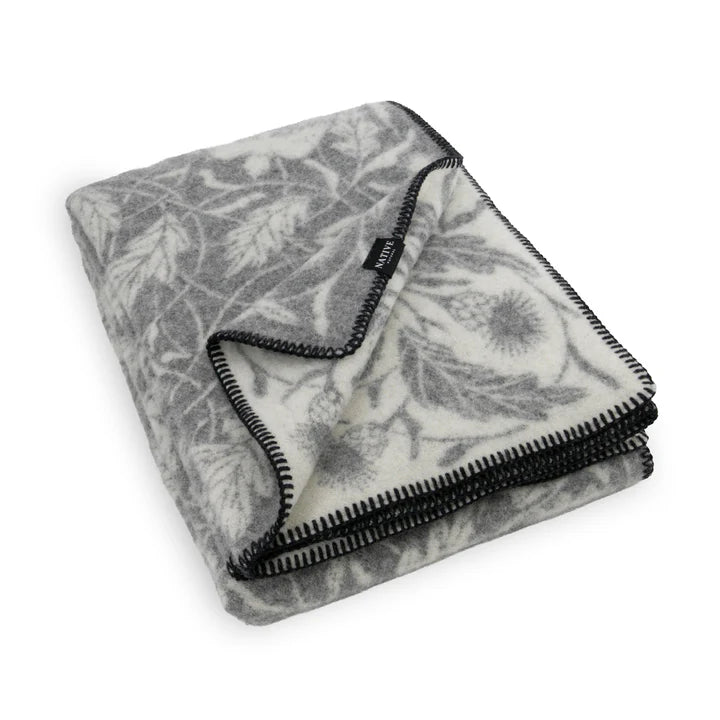Grey Fine Nature Wool Blanket