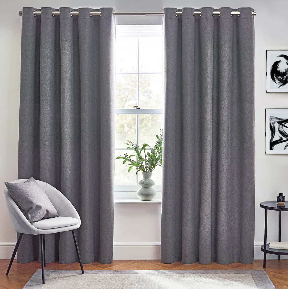 Tende oscuranti termiche con occhielli Dawn Textured - Lino