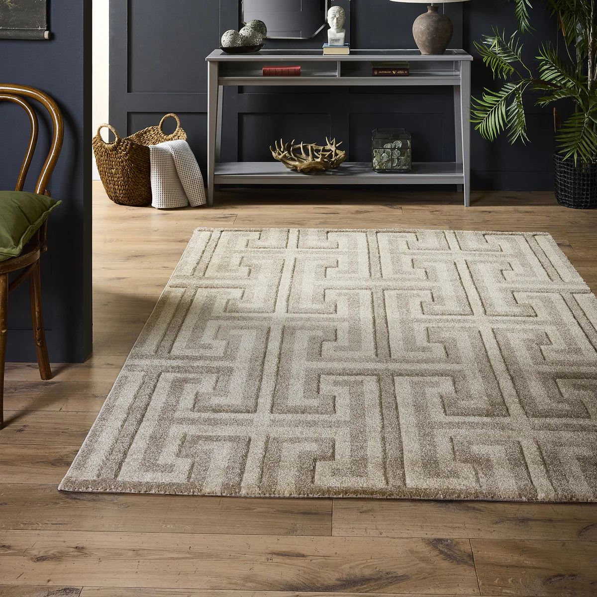Origins Greek Key Rug - Taupe/Beige