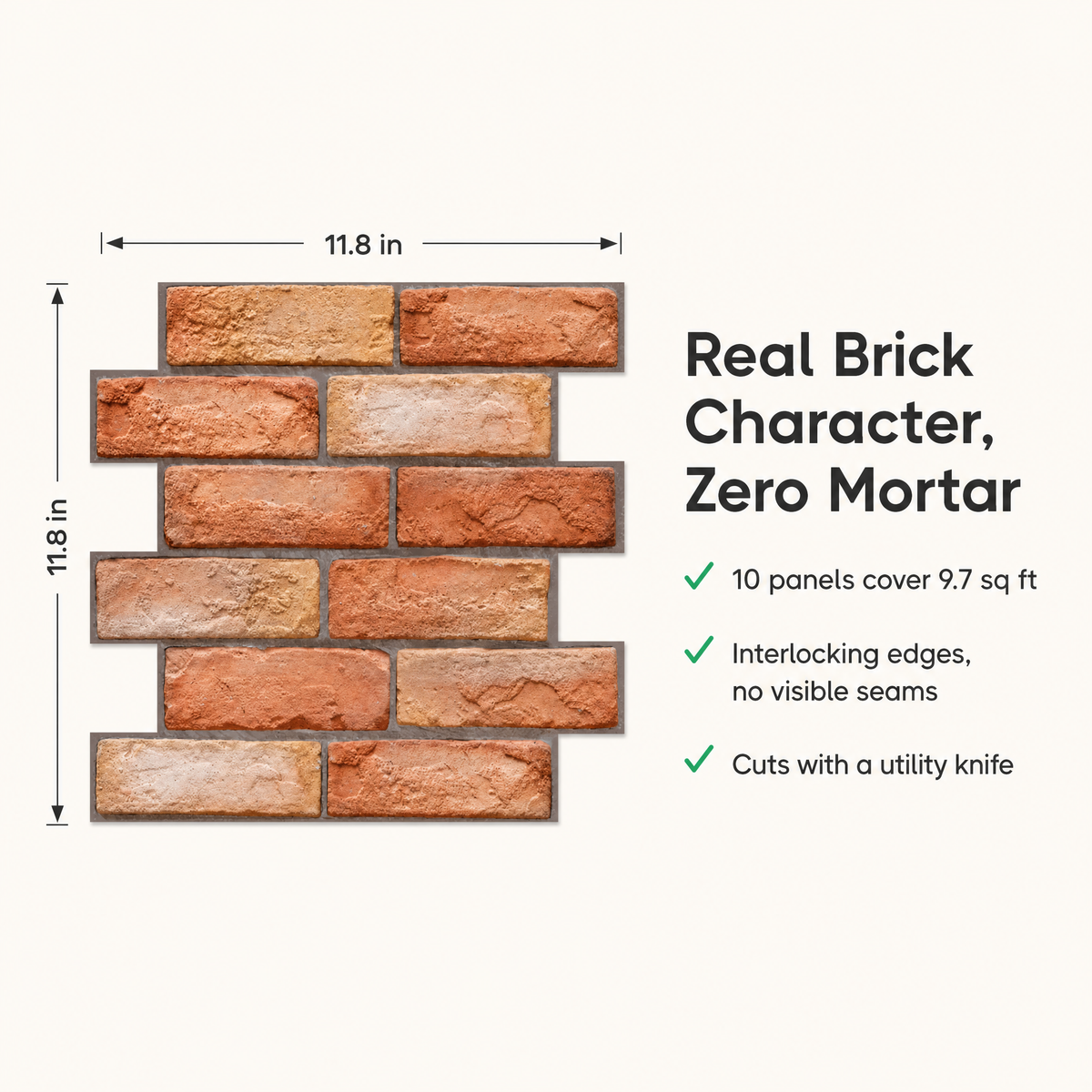 Peel and Stick 3D Brick Wall Panels