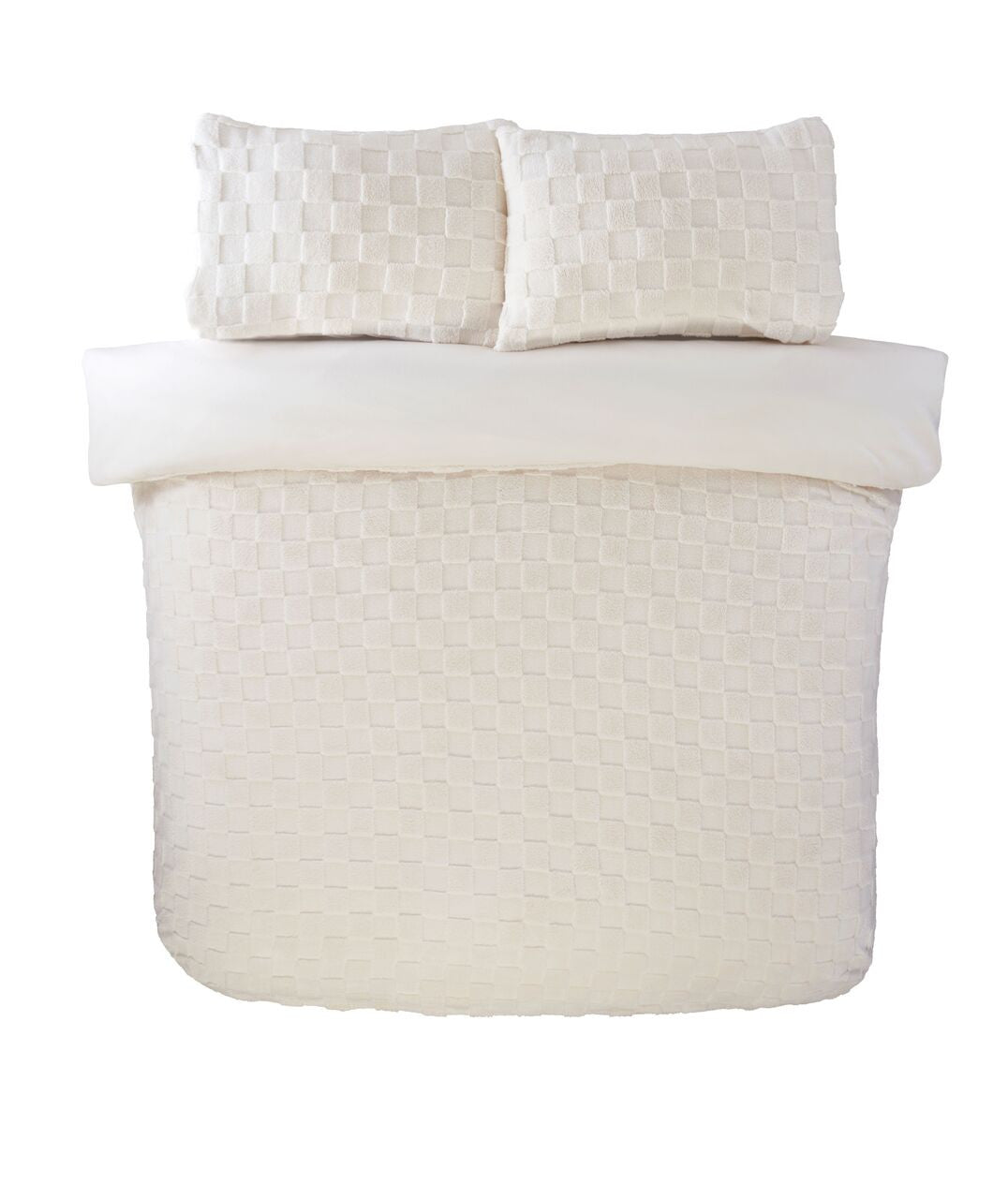 Luxury Check Teddy Duvet Set