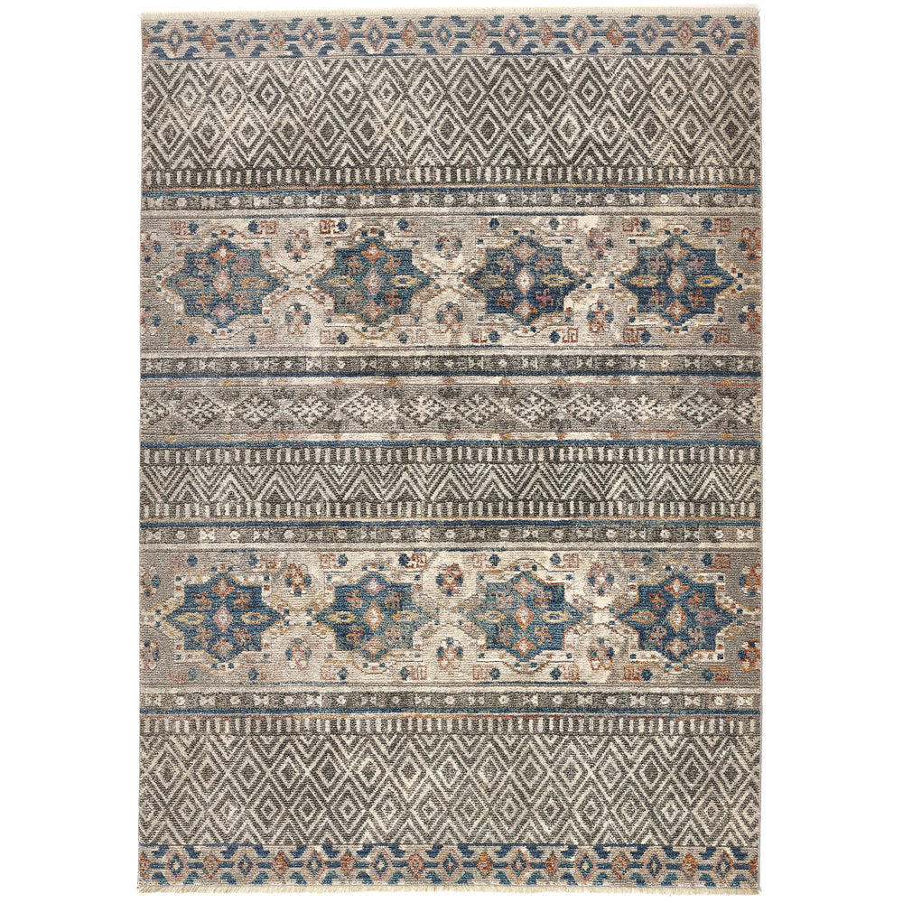 Origins Mandala Stripe Grey Rug