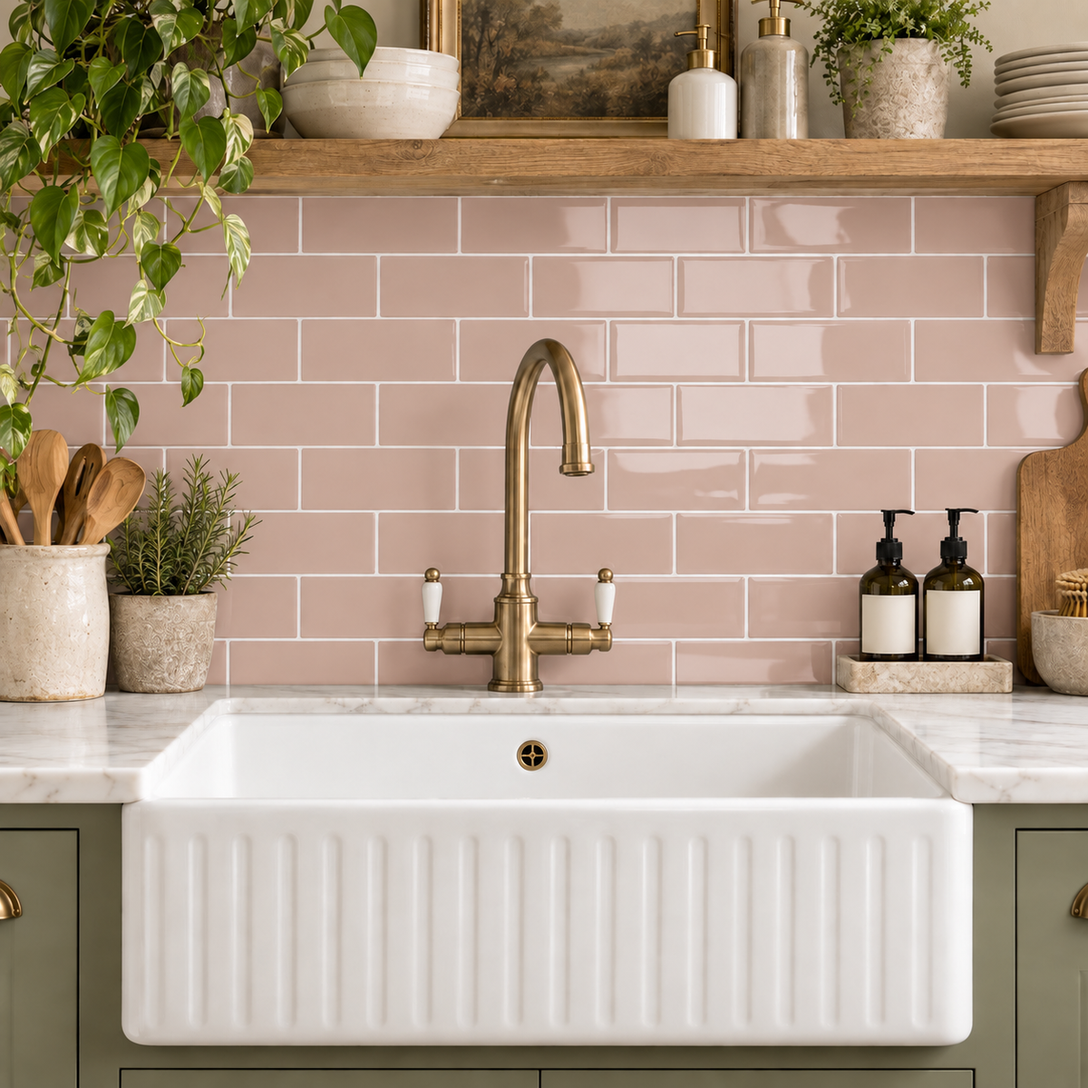 Peel and Stick Subway Backsplash Tiles