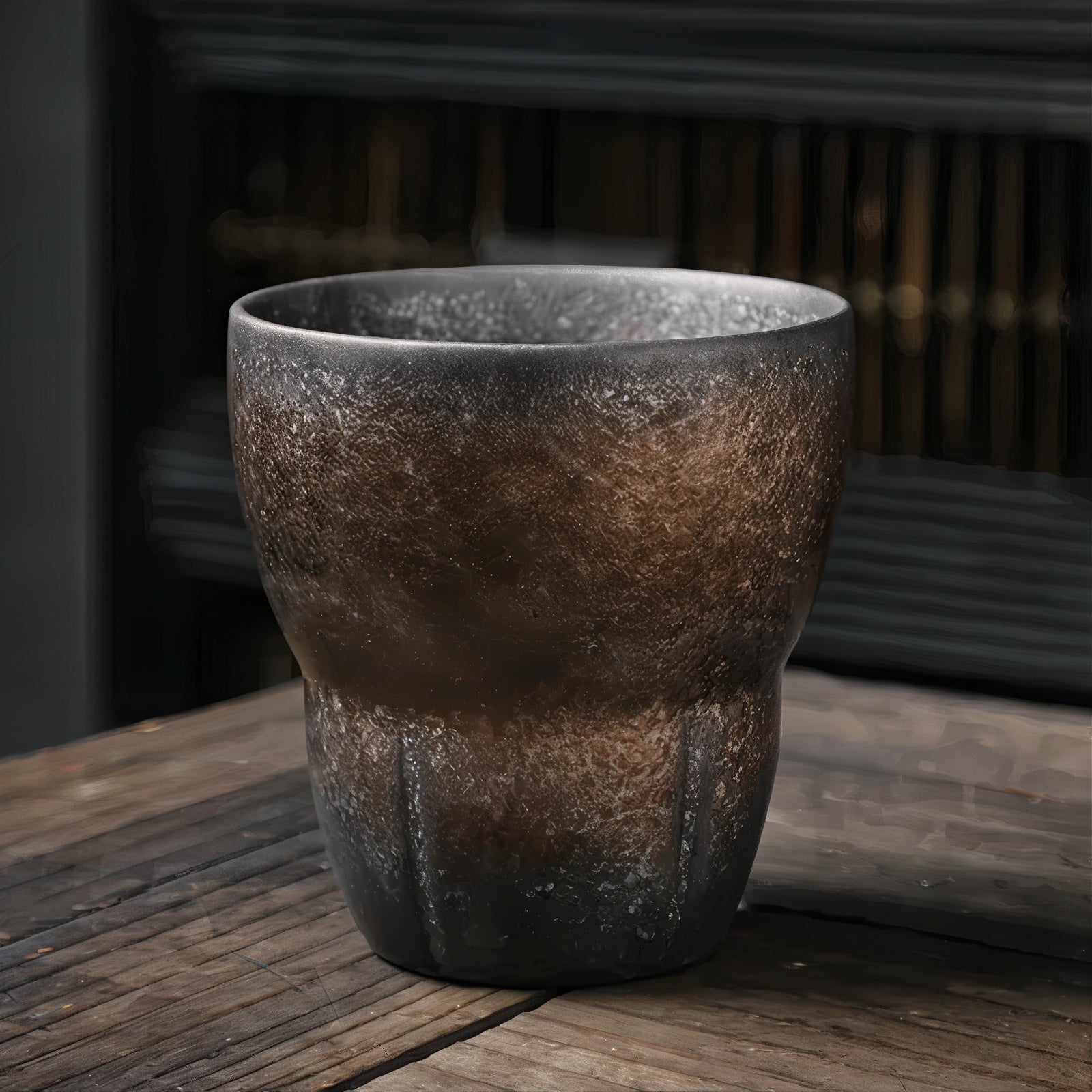 Tazas de café rústicas oblicuas