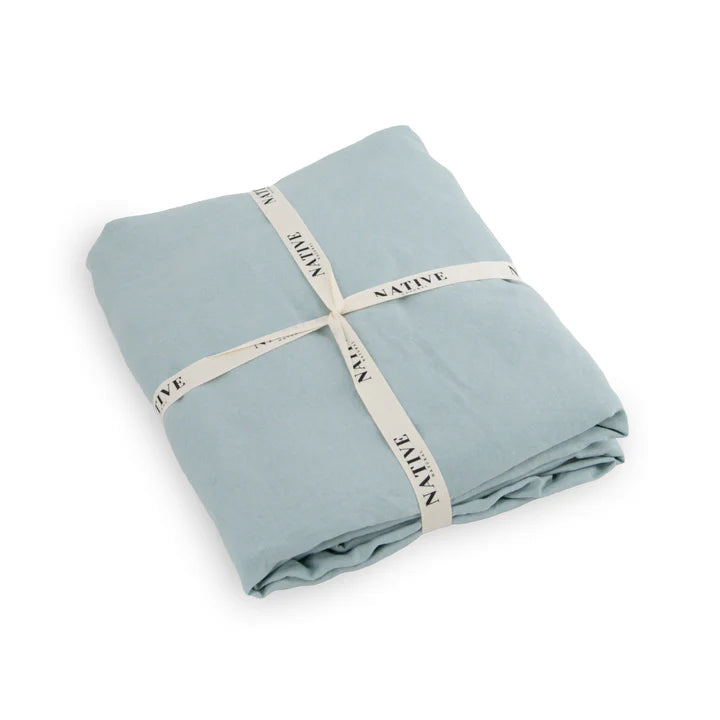 Copripiumino in lino 100% naturale - Righe crema