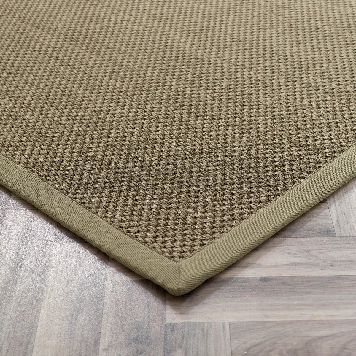Origins Sisal Rug - Sage Green With Sage Green Border