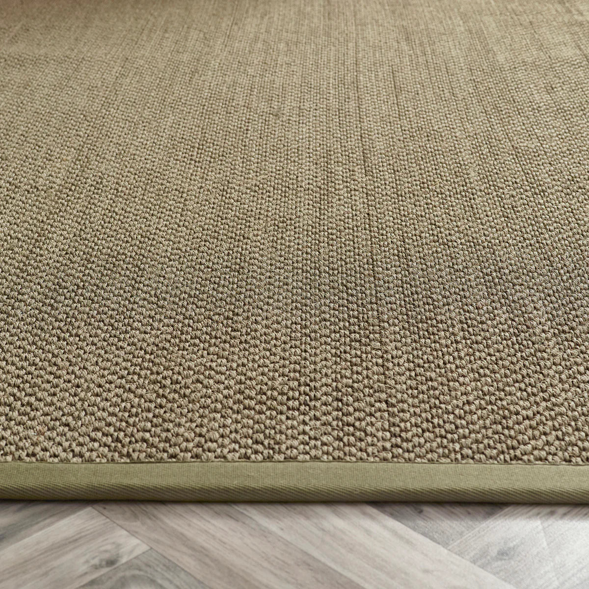 Origins Sisal Rug - Sage Green With Sage Green Border