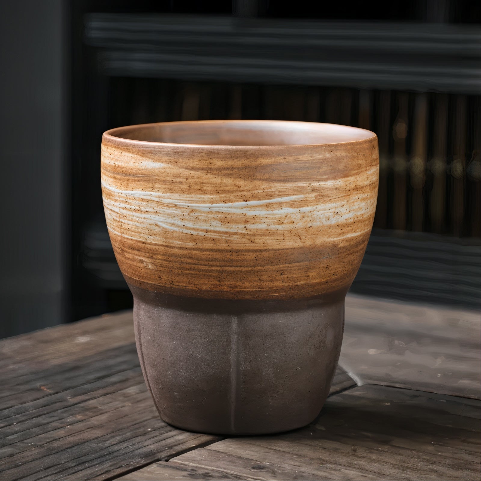 Tazas de café rústicas oblicuas