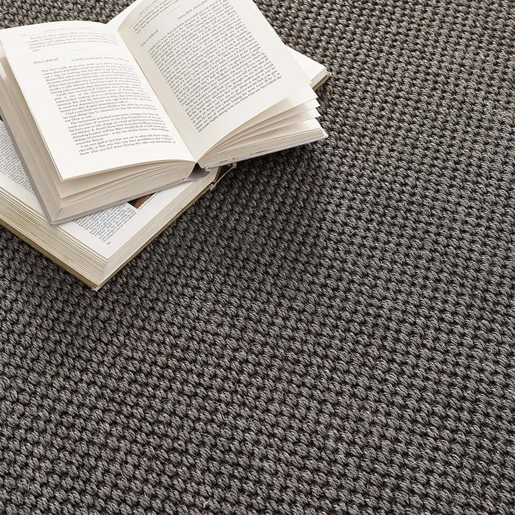 Origins Sisal Rug - Dark Grey With Grey Border