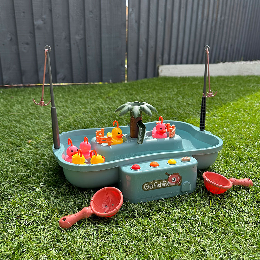 Haak de eend - Interactief spel met bewegend water