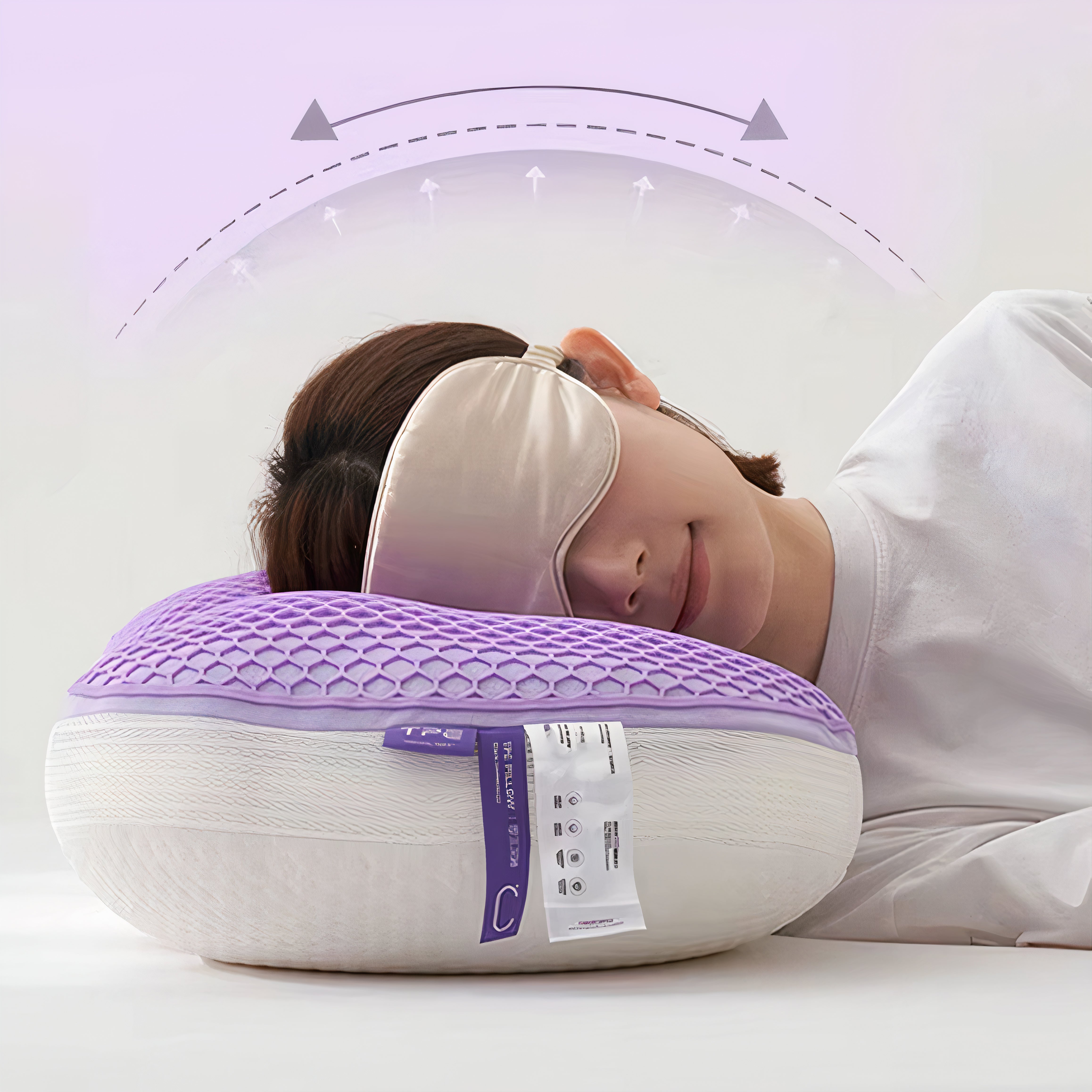 Almohada de gel híbrido de nido de abeja: almohada de apoyo para cuello y hombros