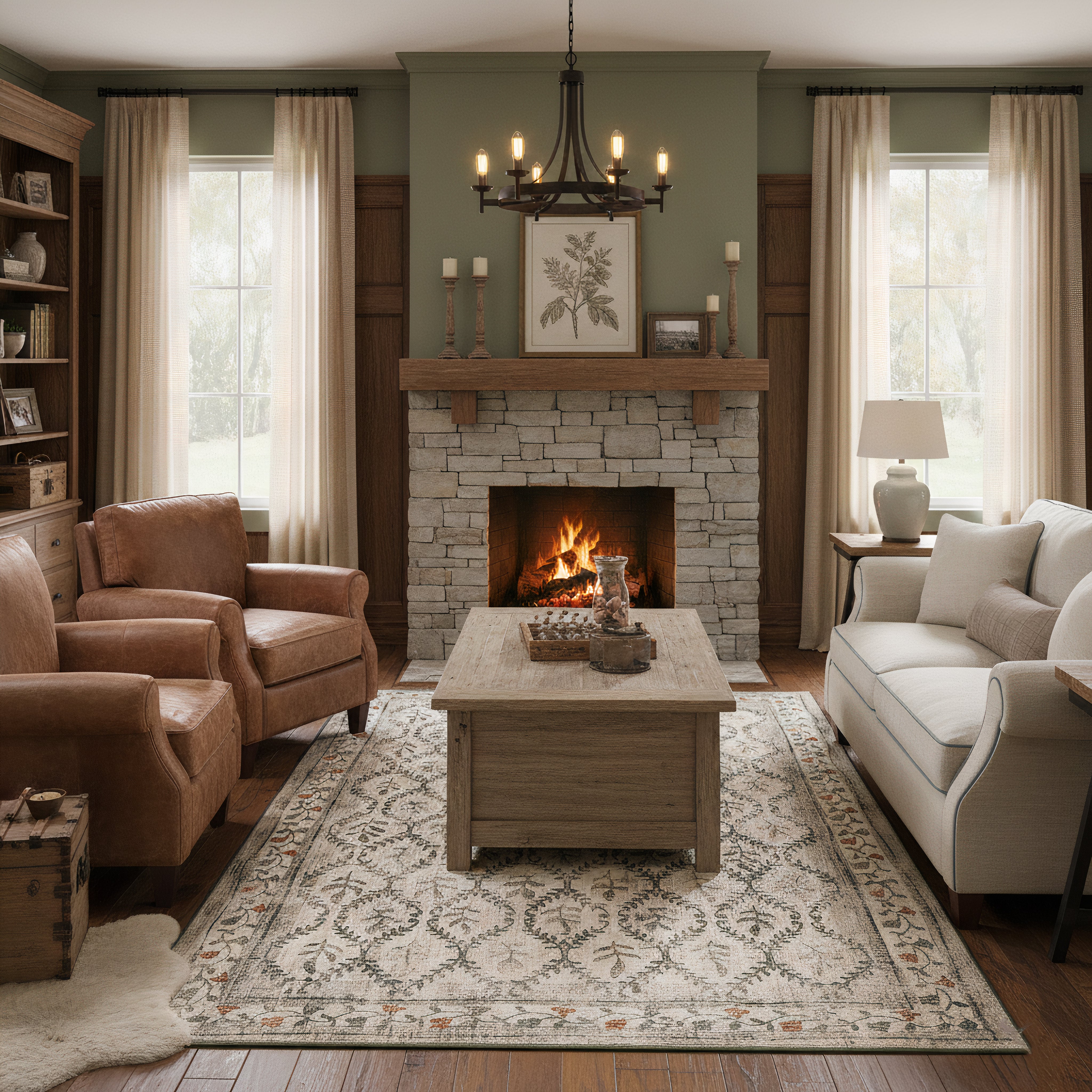 Tappeto eco-lavabile - Giardino inglese