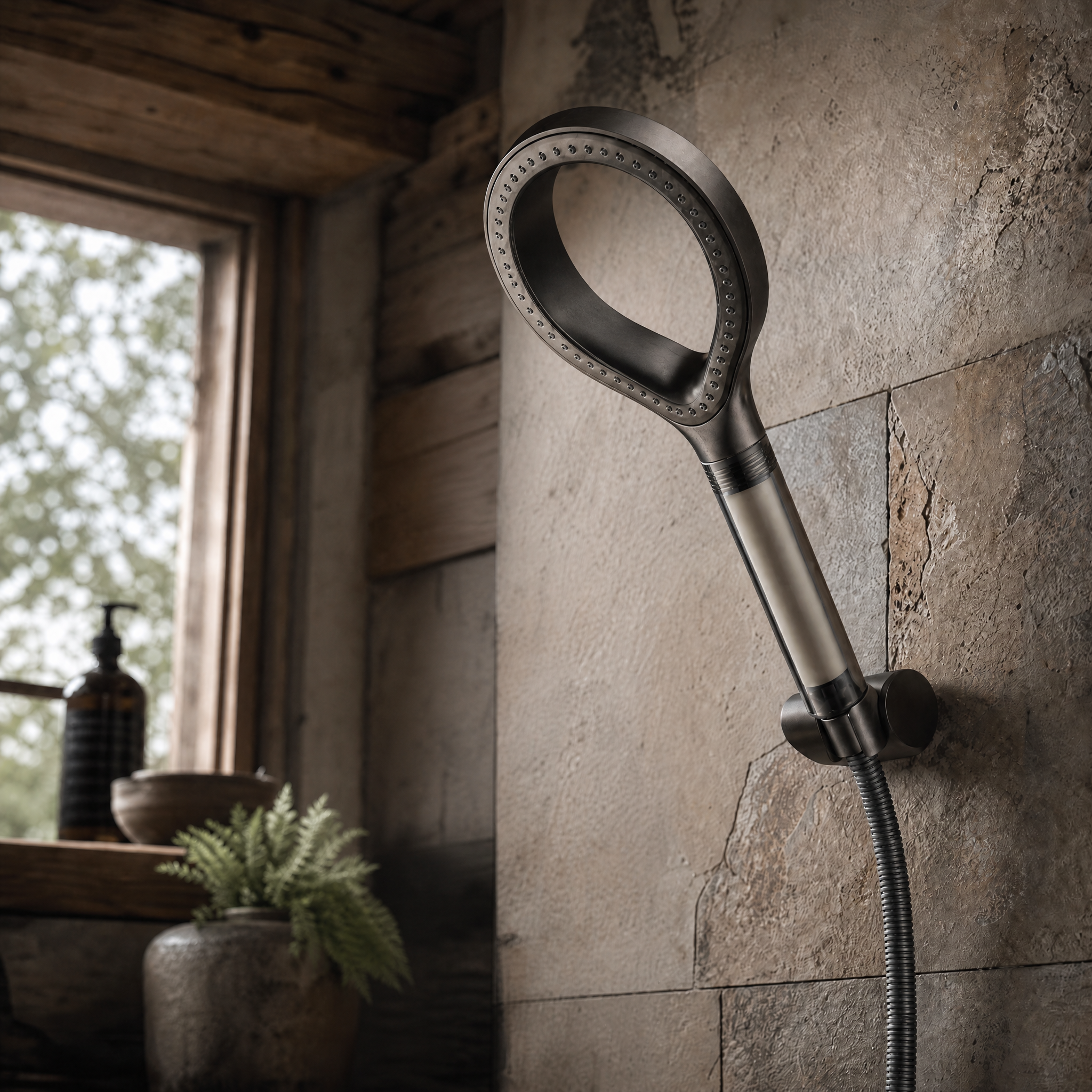 High-Pressure Filtered Shower Head - Ring Design Handheld