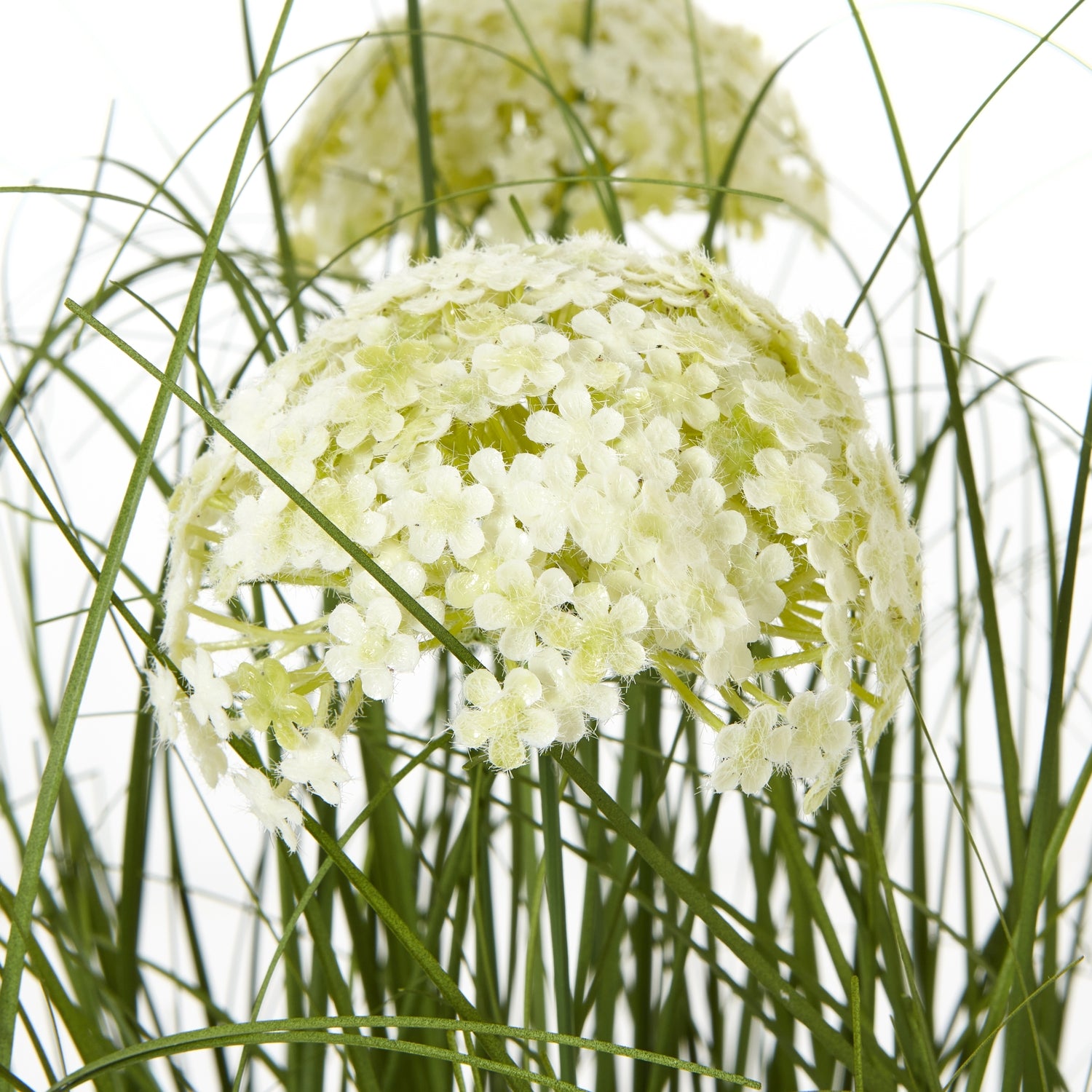 Faux Large White Allium Plant In Pot