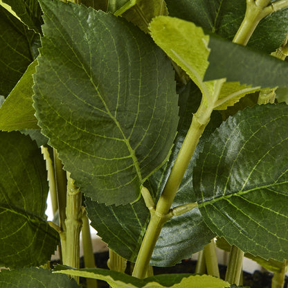 Faux Large White Hydrangea Plant In Pot