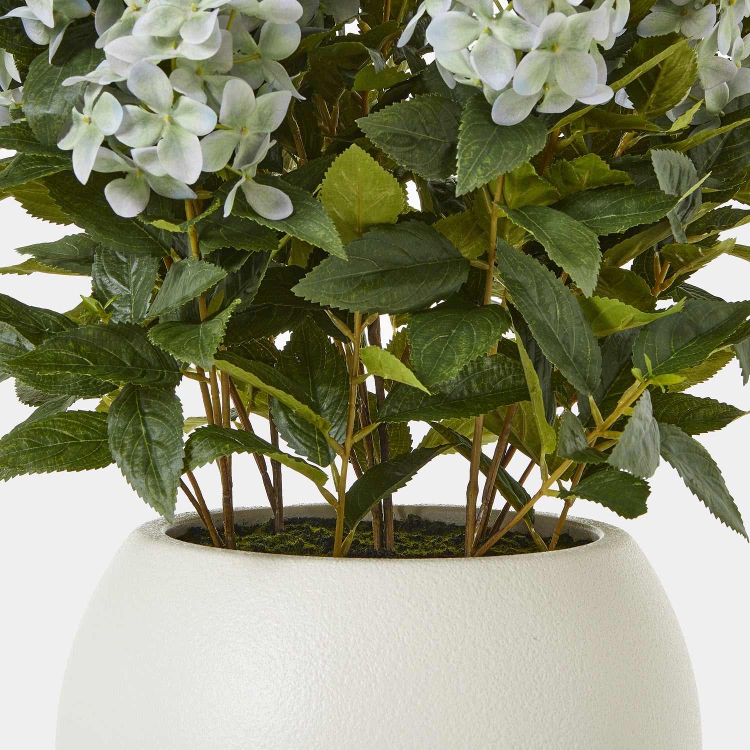 Faux Large Green Hydrangea Plant In Pot