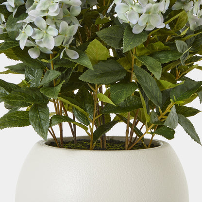 Faux Large Green Hydrangea Plant In Pot