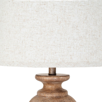 Clarion Table Lamp With Edged Linen Shade