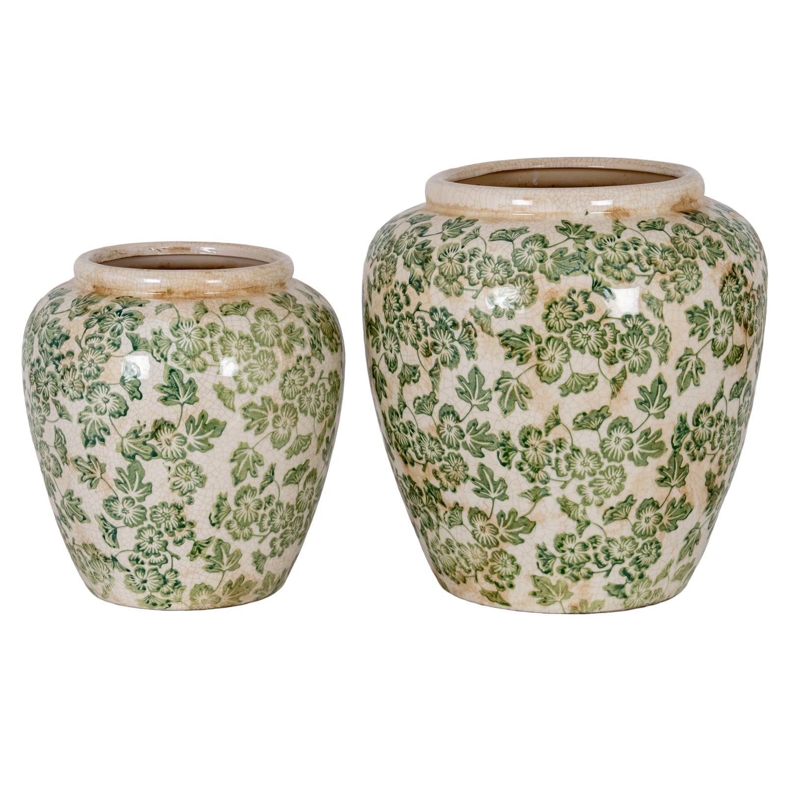 Large Green Clover Olpe Vase