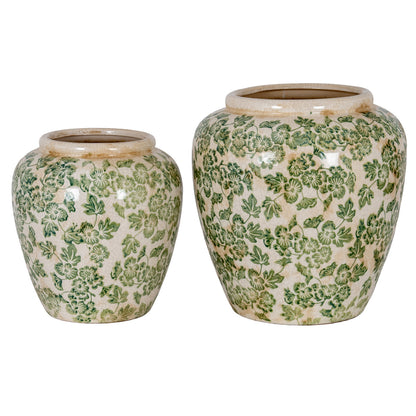 Large Green Clover Olpe Vase