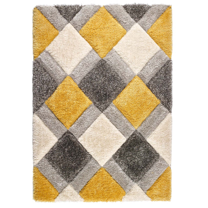 Origins 3D GEO Shaggy Ochre Rug