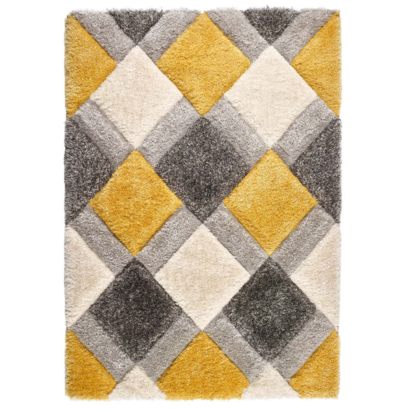 Origins 3D GEO Shaggy Ochre Rug