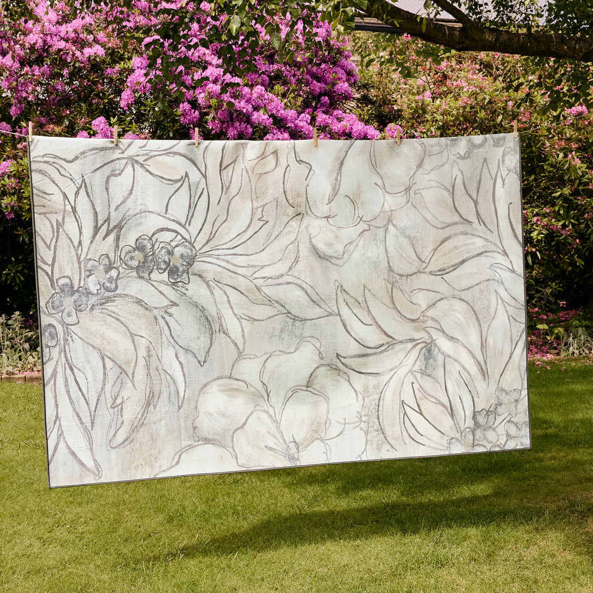 Eco-Washable Rug - Art Floral
