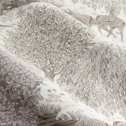Tende a pieghe a matita in jacquard Brook Woodland - Lino