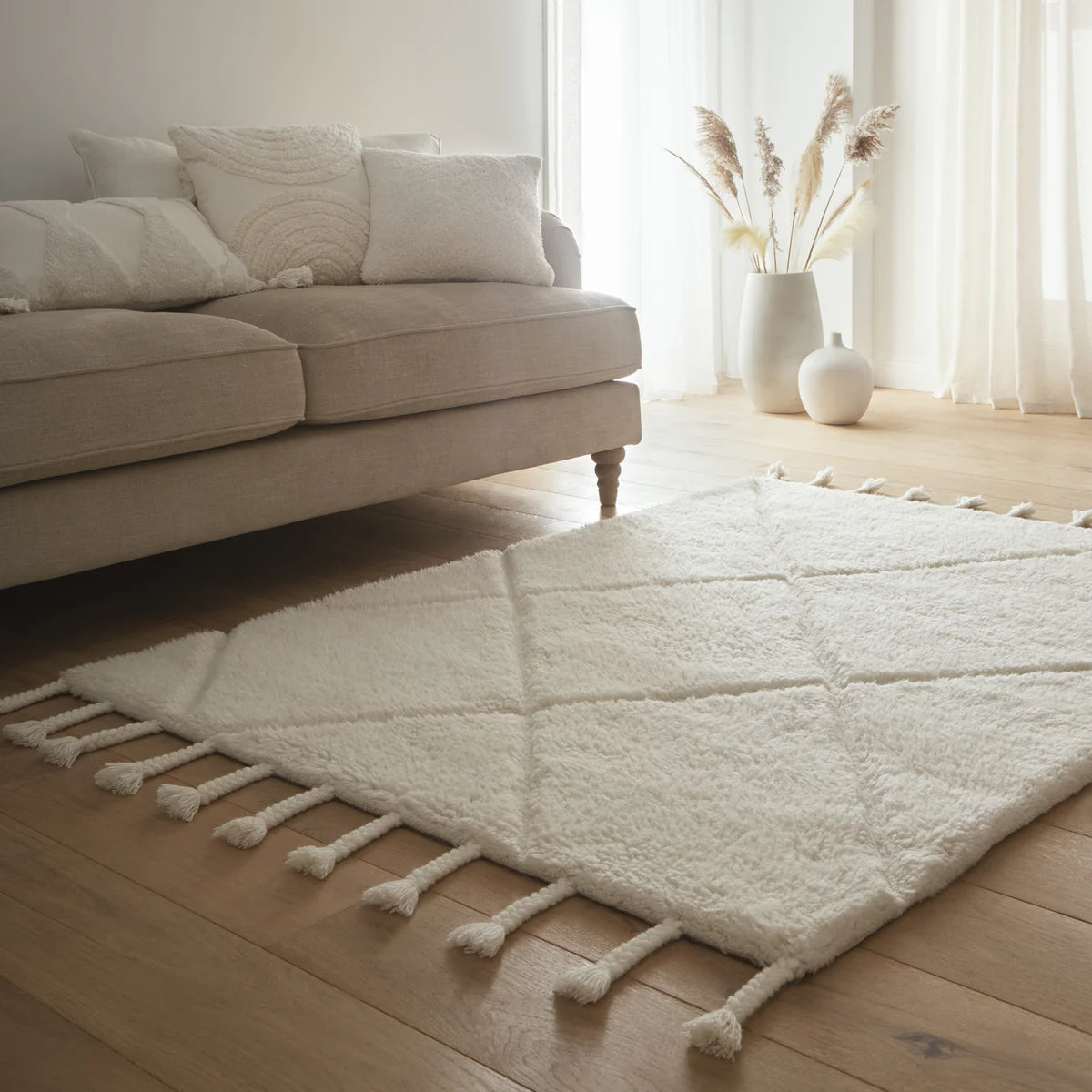 Tappeto berbero Origins Diamond Ivory