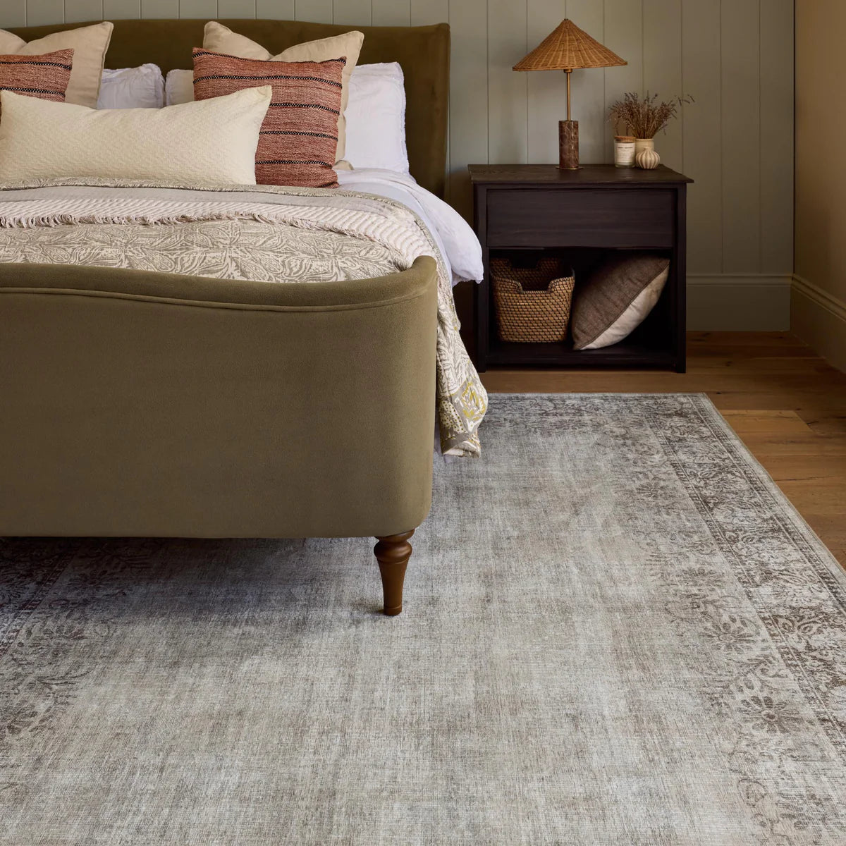 Eco-Washable Rug - Brocade Border