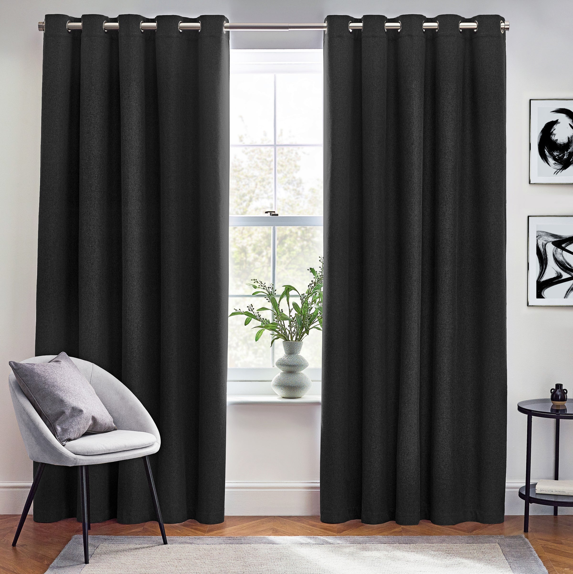 Tende oscuranti termiche con occhielli Dawn Textured - Lino