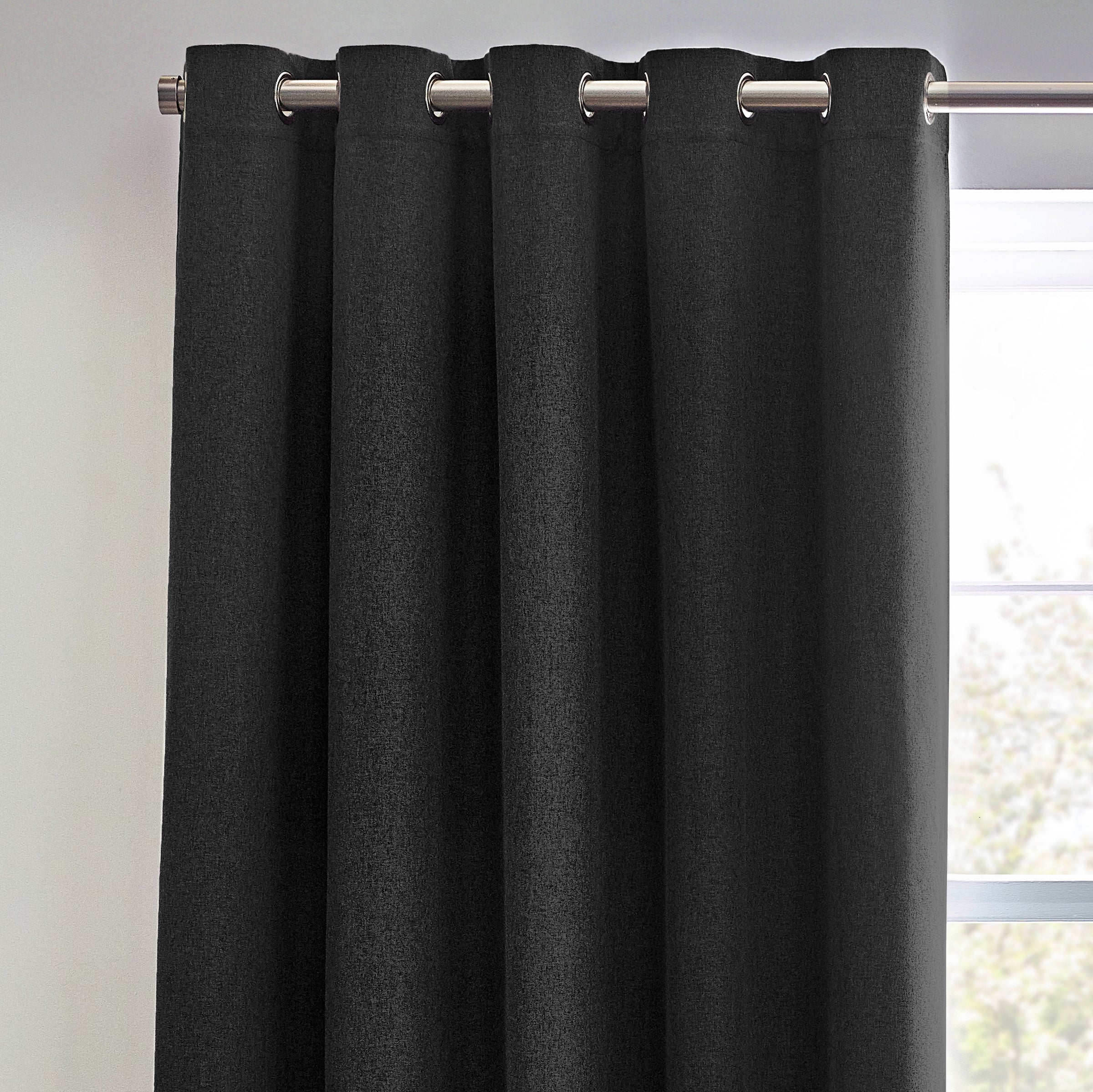 Tende oscuranti termiche con occhielli Dawn Textured - Lino