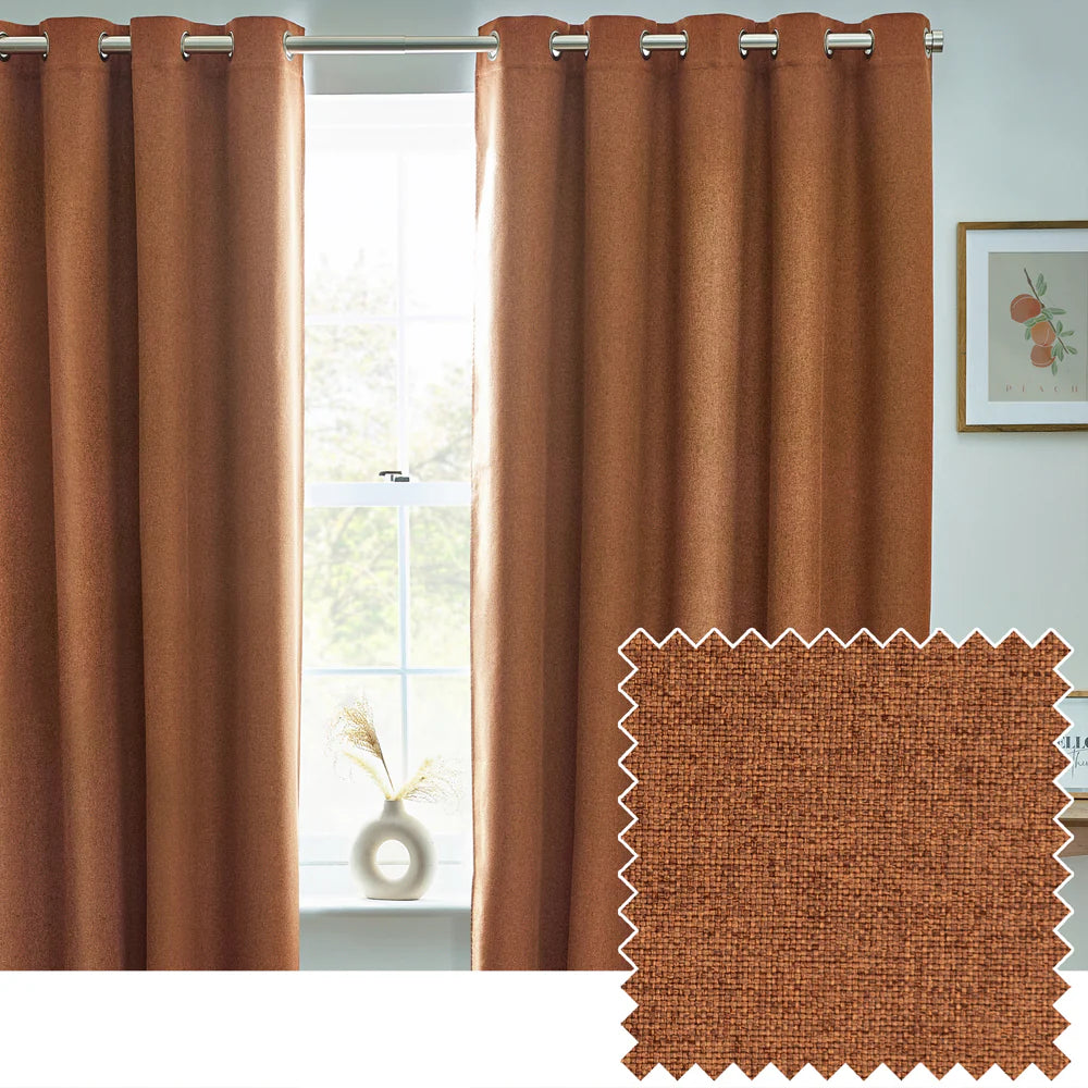 Tende oscuranti termiche con occhielli Dawn Textured - Lino
