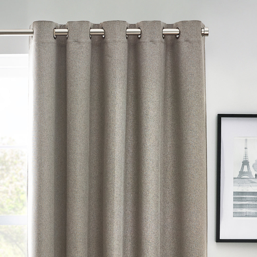 Tende oscuranti termiche con occhielli Dawn Textured - Lino