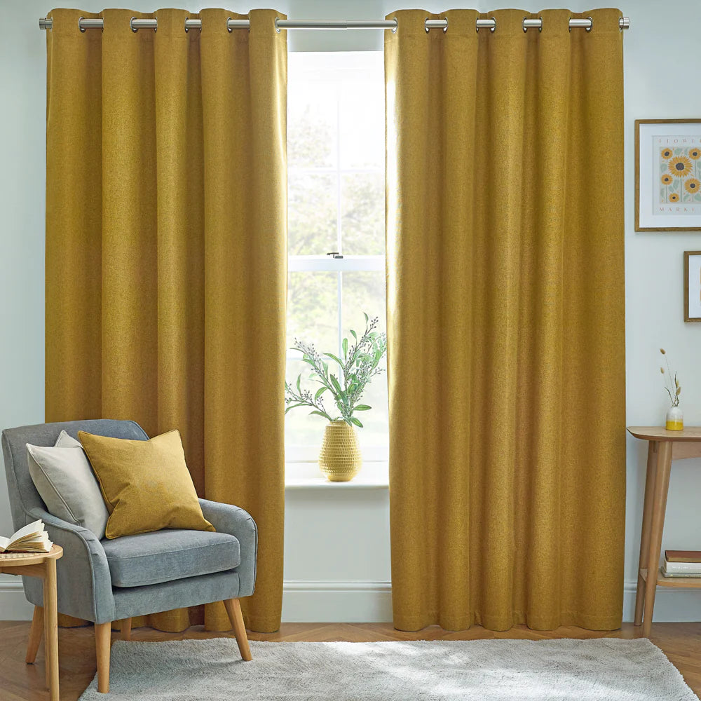 Tende oscuranti termiche con occhielli Dawn Textured - Lino