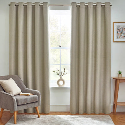 Tende oscuranti termiche con occhielli Dawn Textured - Lino