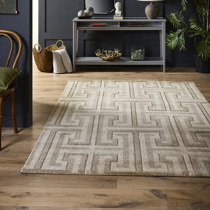 Origins Greek Key Rug - Taupe/Beige