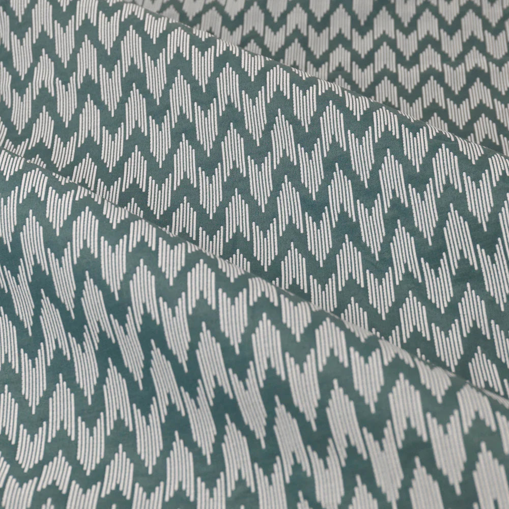 Tende a pieghe a matita in jacquard Brook Woodland - Lino