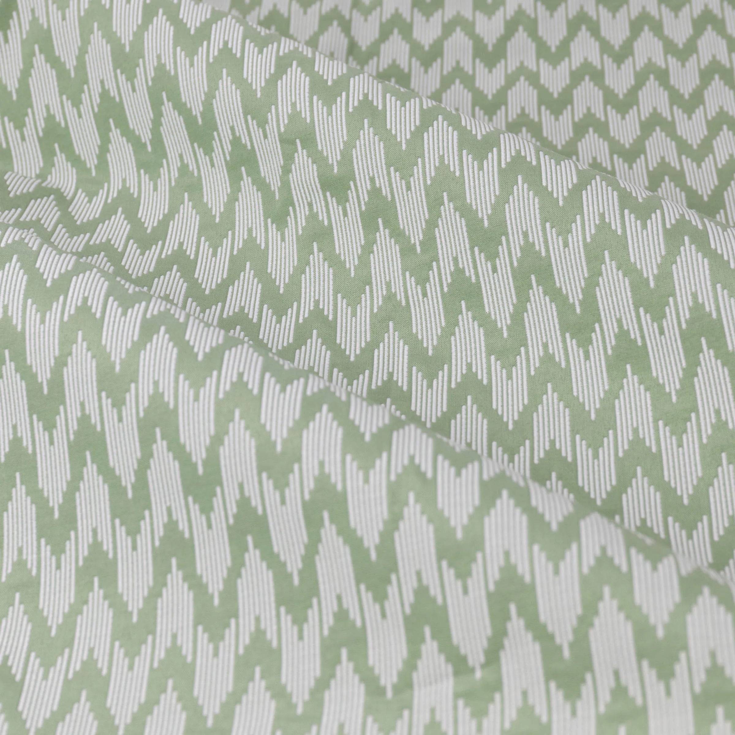 Tende a pieghe a matita in jacquard Brook Woodland - Lino