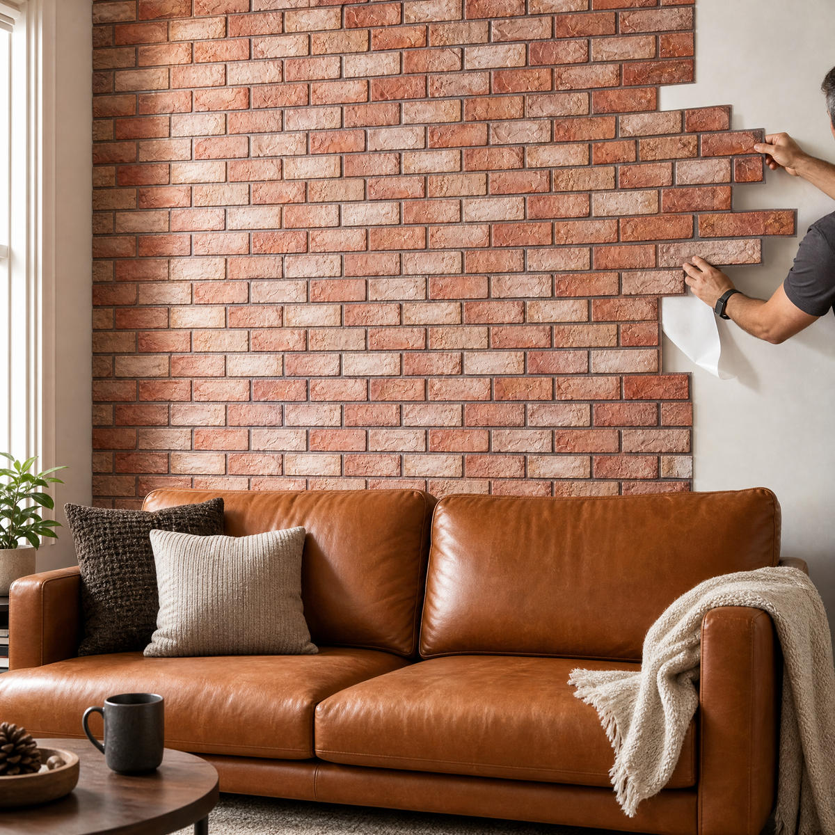 Stacca e incolla i pannelli da muro in mattoni 3D