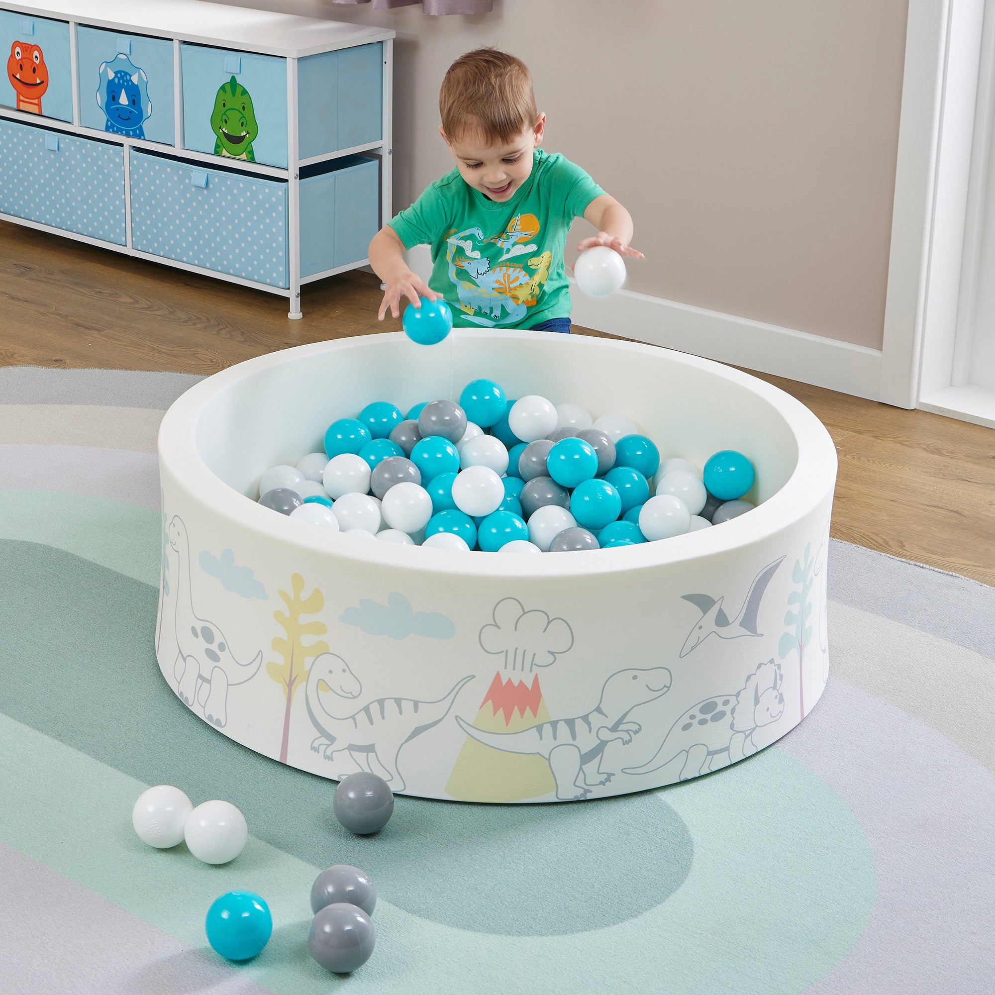 Dinosaur Kids Ball Pit - With 200 Balls