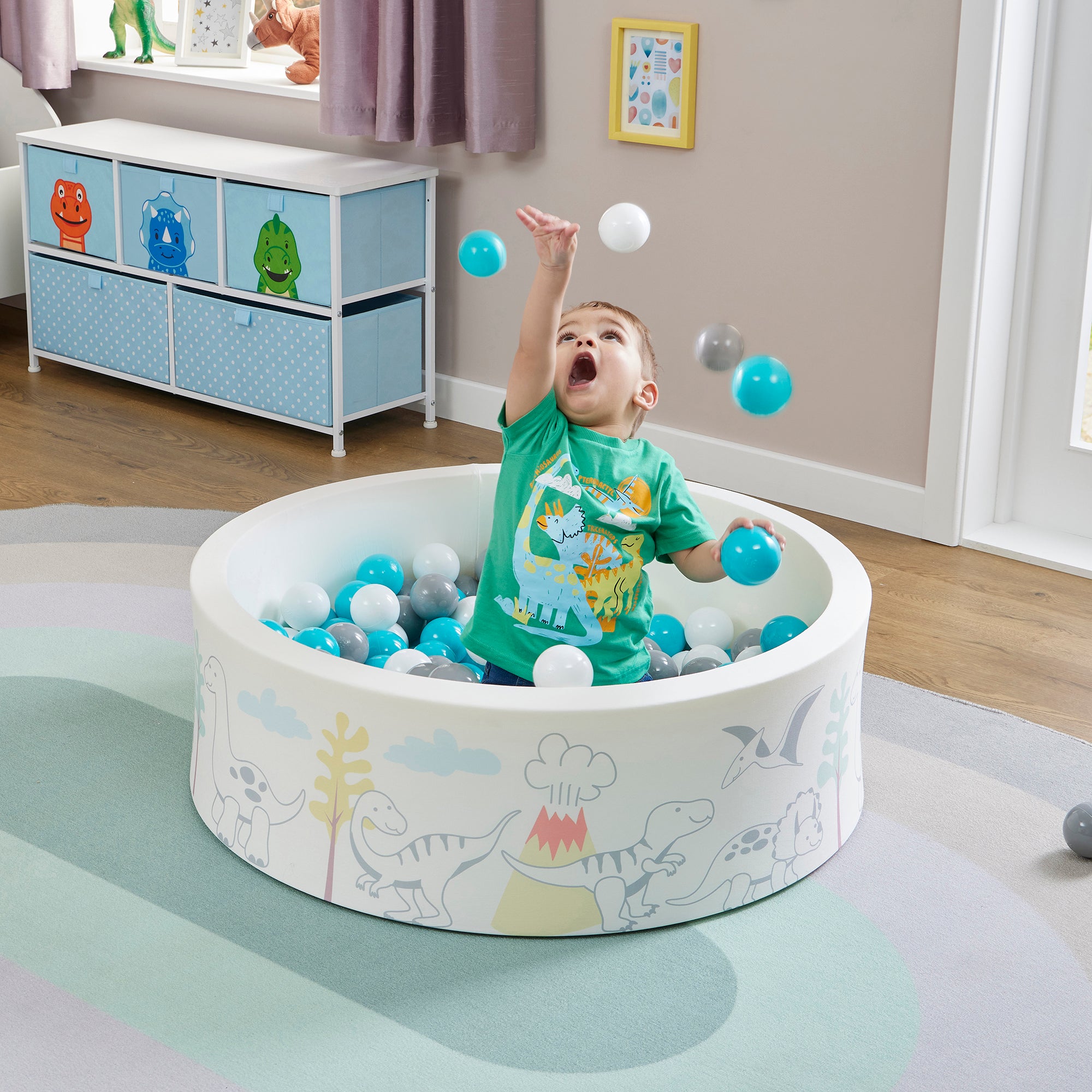 Dinosaur Kids Ball Pit - With 200 Balls