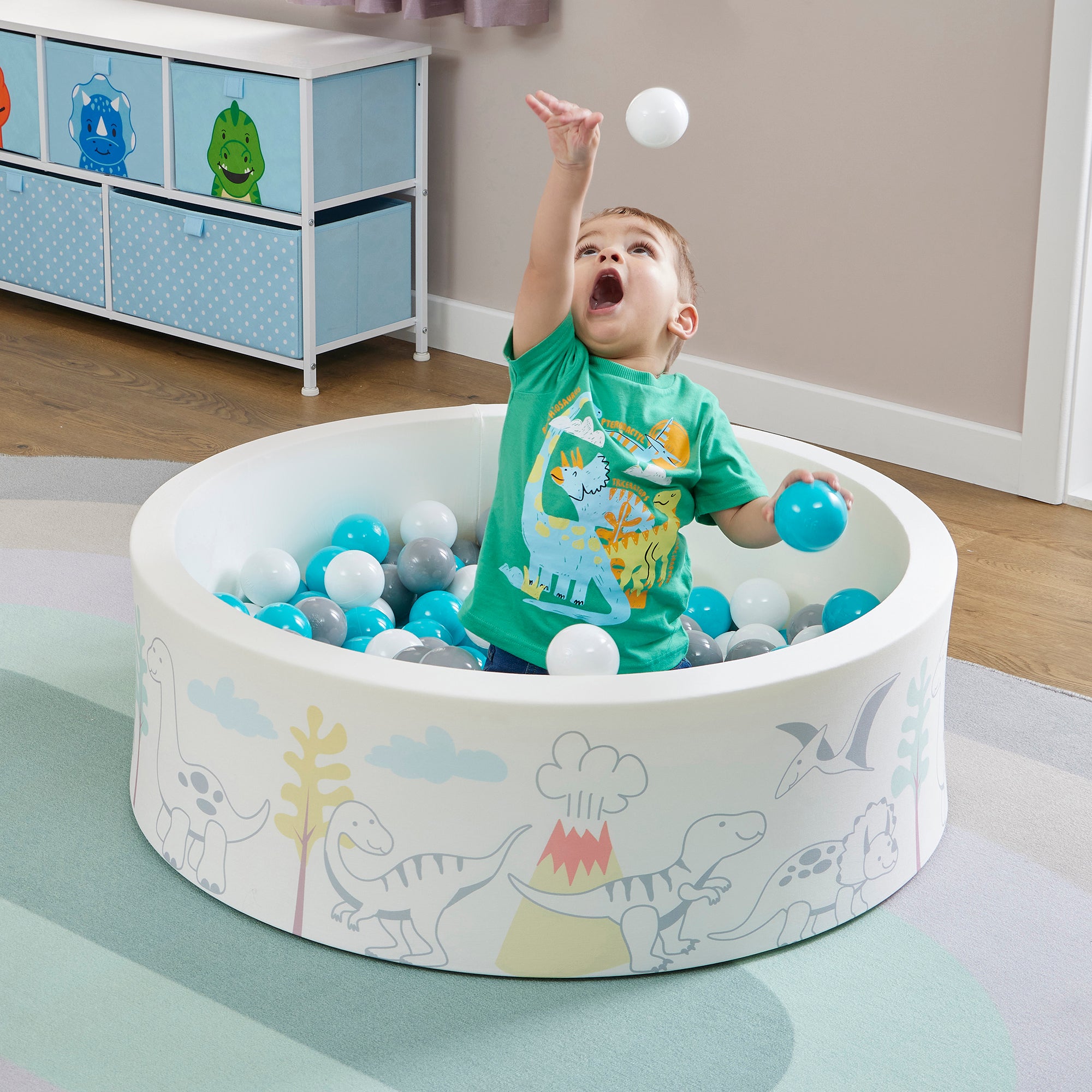 Dinosaur Kids Ball Pit - With 200 Balls