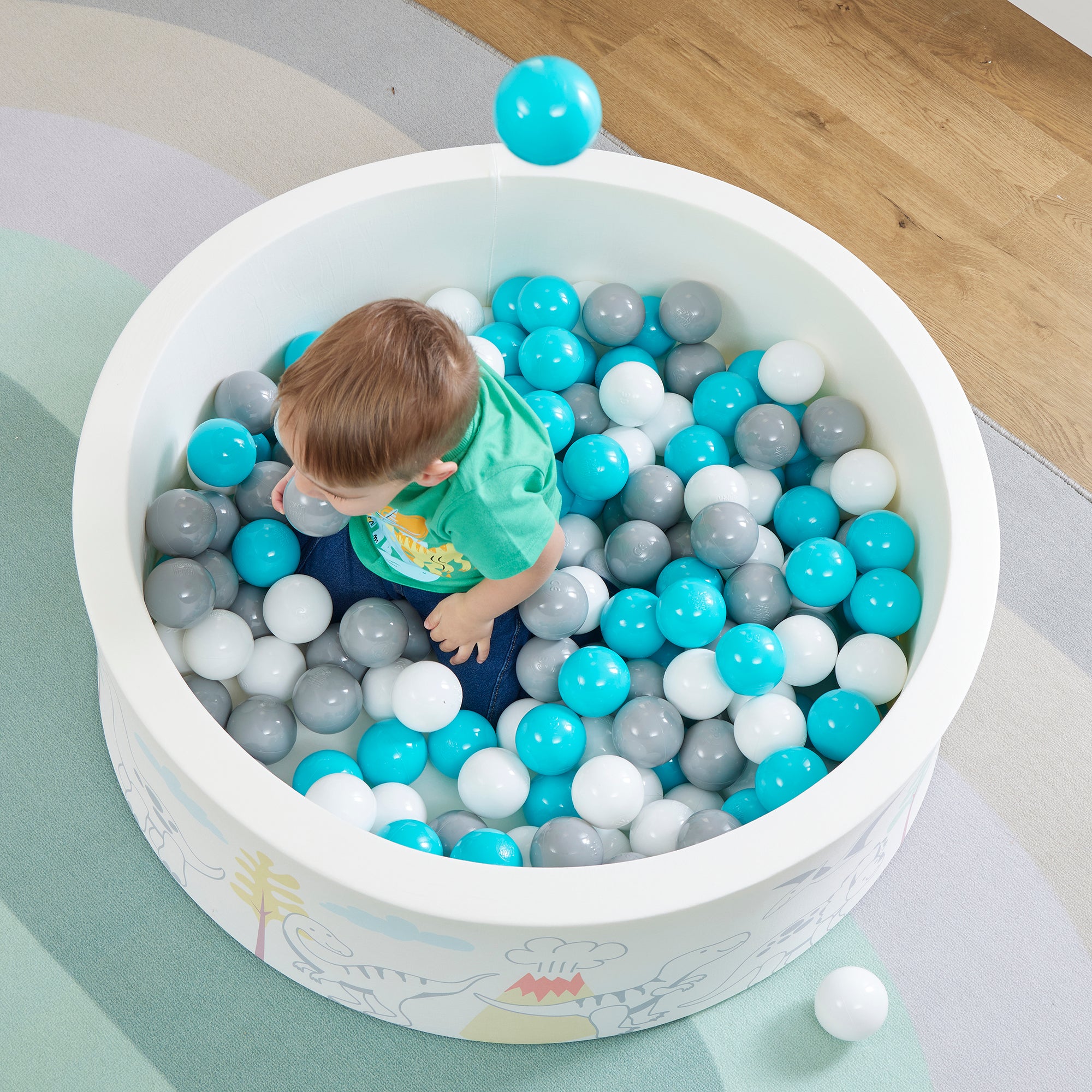 Dinosaur Kids Ball Pit - With 200 Balls