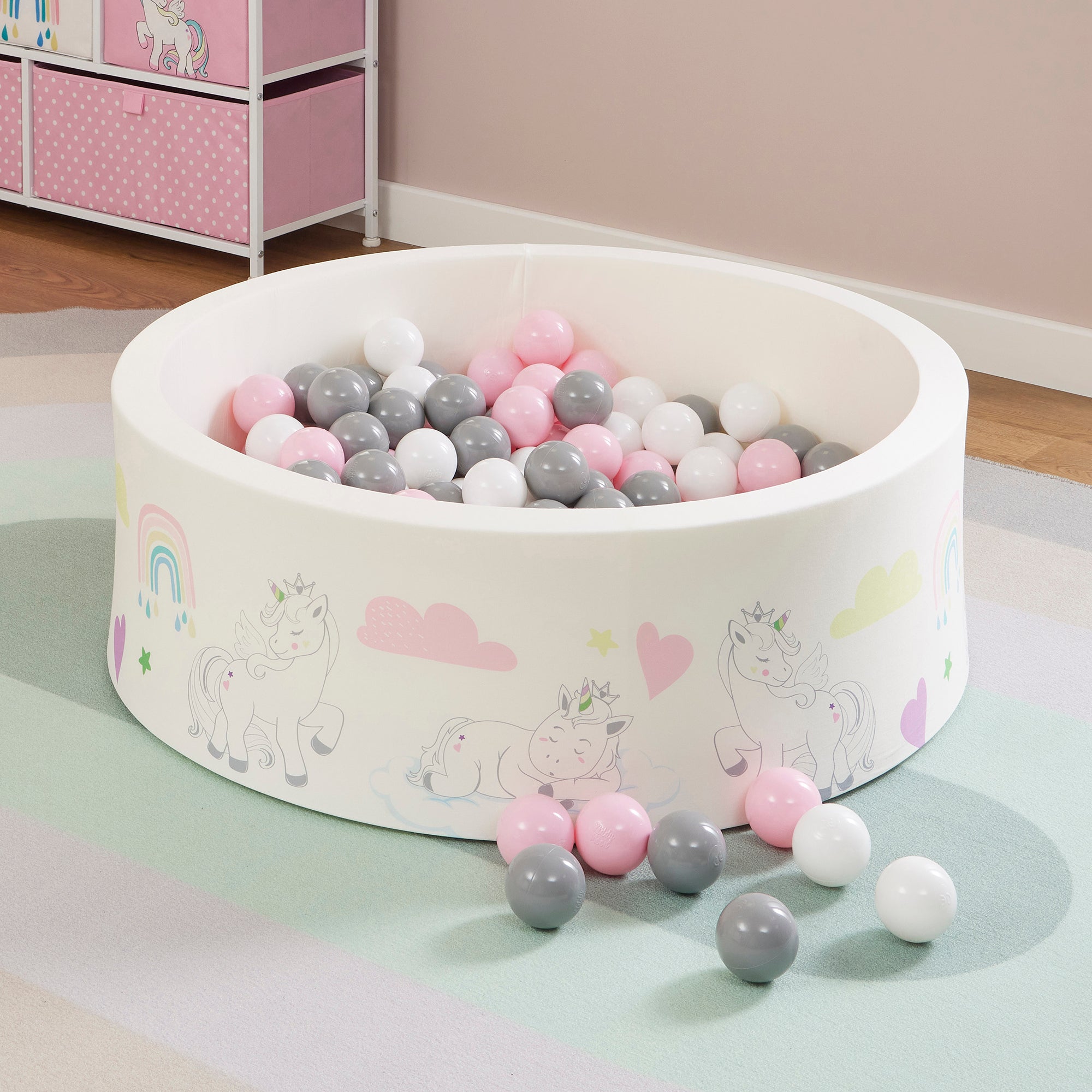 Unicorn Kids Ball Pit - With 200 Balls