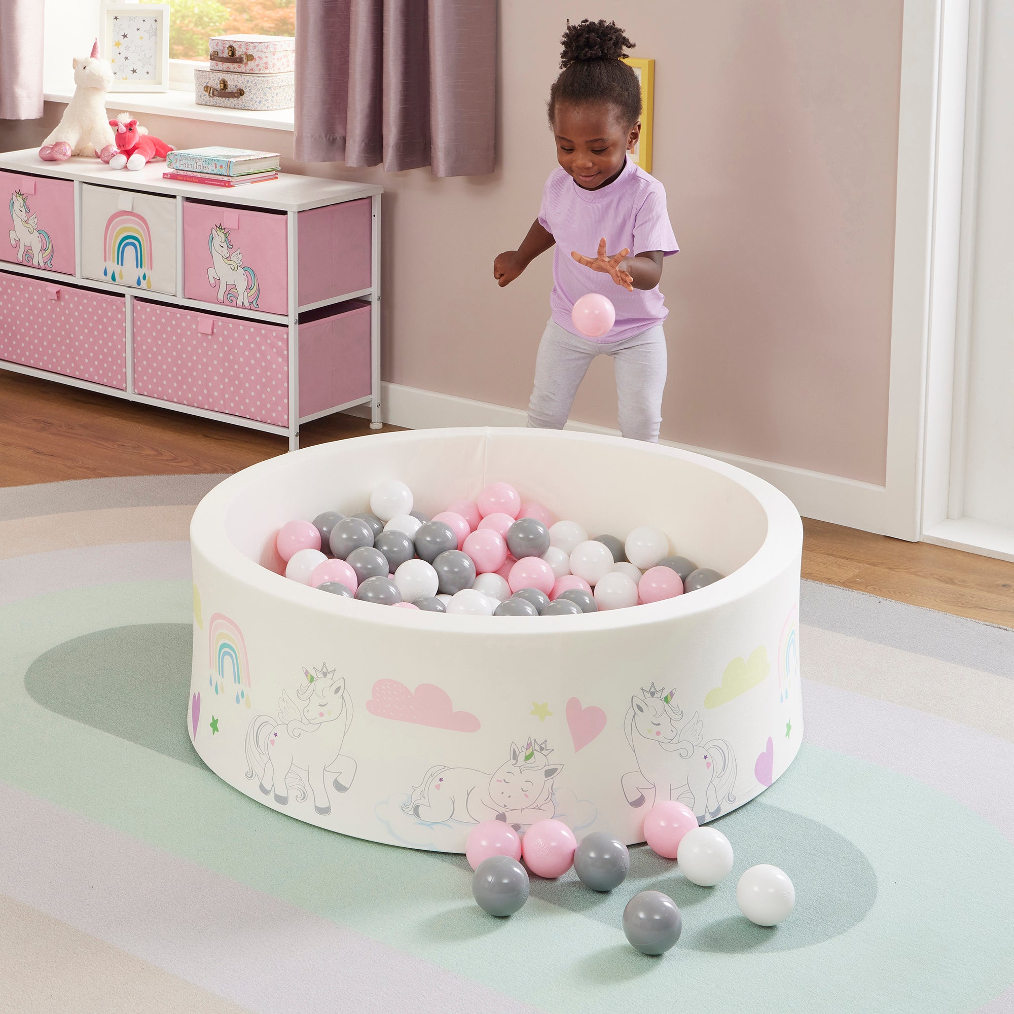 Unicorn Kids Ball Pit - With 200 Balls
